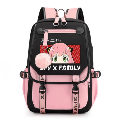 Spy X Family Anya Forger Anime Primary School Backpacks Waterproof Children School Bags Girls Travel Backpack SchoolBag Mochila