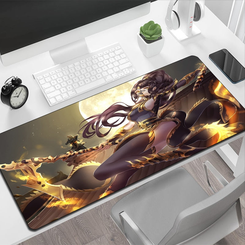 Keyboard Mouse Pad League of Legends Akali Kawaii Gaming Mat Large Mausepad Anime Mats Pc Mause Computer Accessories Gamer Pads