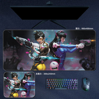 Gaming Overwatch Large Mouse Pad Dva Genji Hanzo Junkrat Mousepad Computer Laptop Gamer Pad PC Gaming Anime Accessories Desk Mat