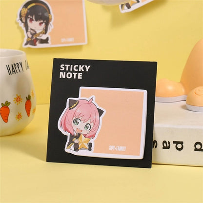 30 Sheets Anime Spy X Family Sticky Note Leave Message Memo Pad Stickers Tearable Memo Pads Notes Index Flags Tab Stationery