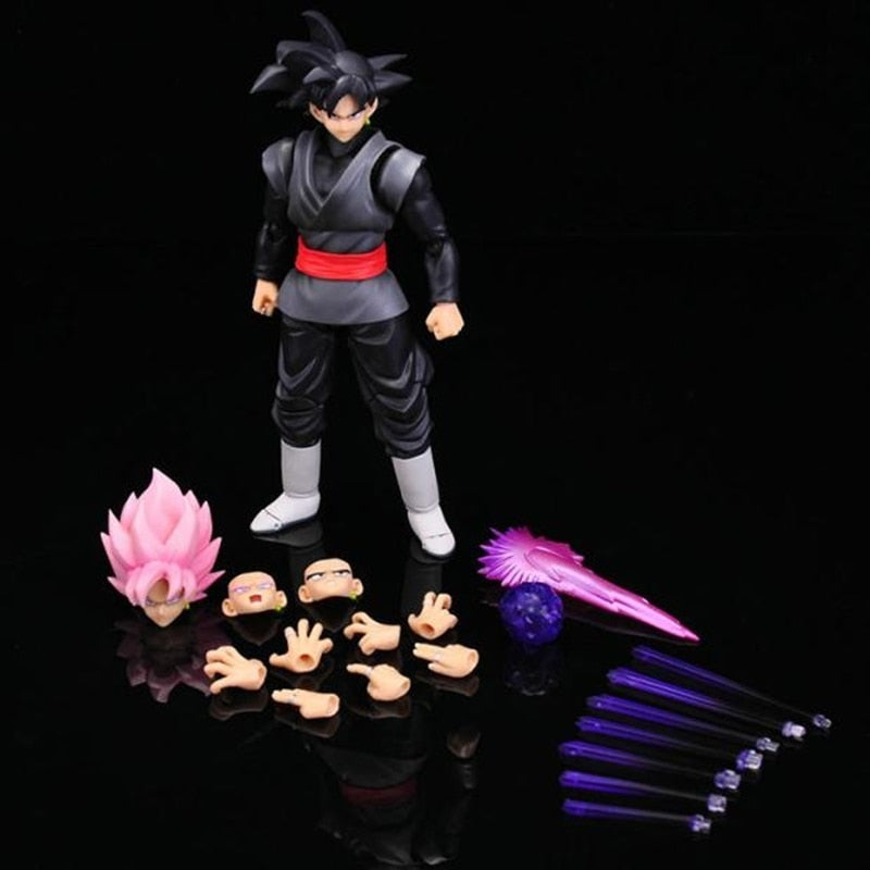 Anime Dragon Ball Assembled Super Saiyan Zamasu Goku Black SHF Figure Action Figurine PVC Model Decoration Statues Toy Gift