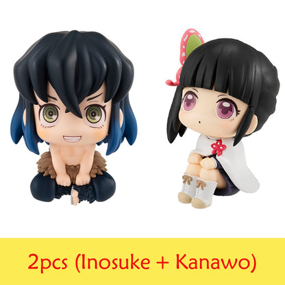 Anime Demon Slayer Figure 7cm Nezuko Tanjirou Zenitsu Inosuke Kyoujurou Kanawo Kawaii Toy Q Figural PVC Model Gift