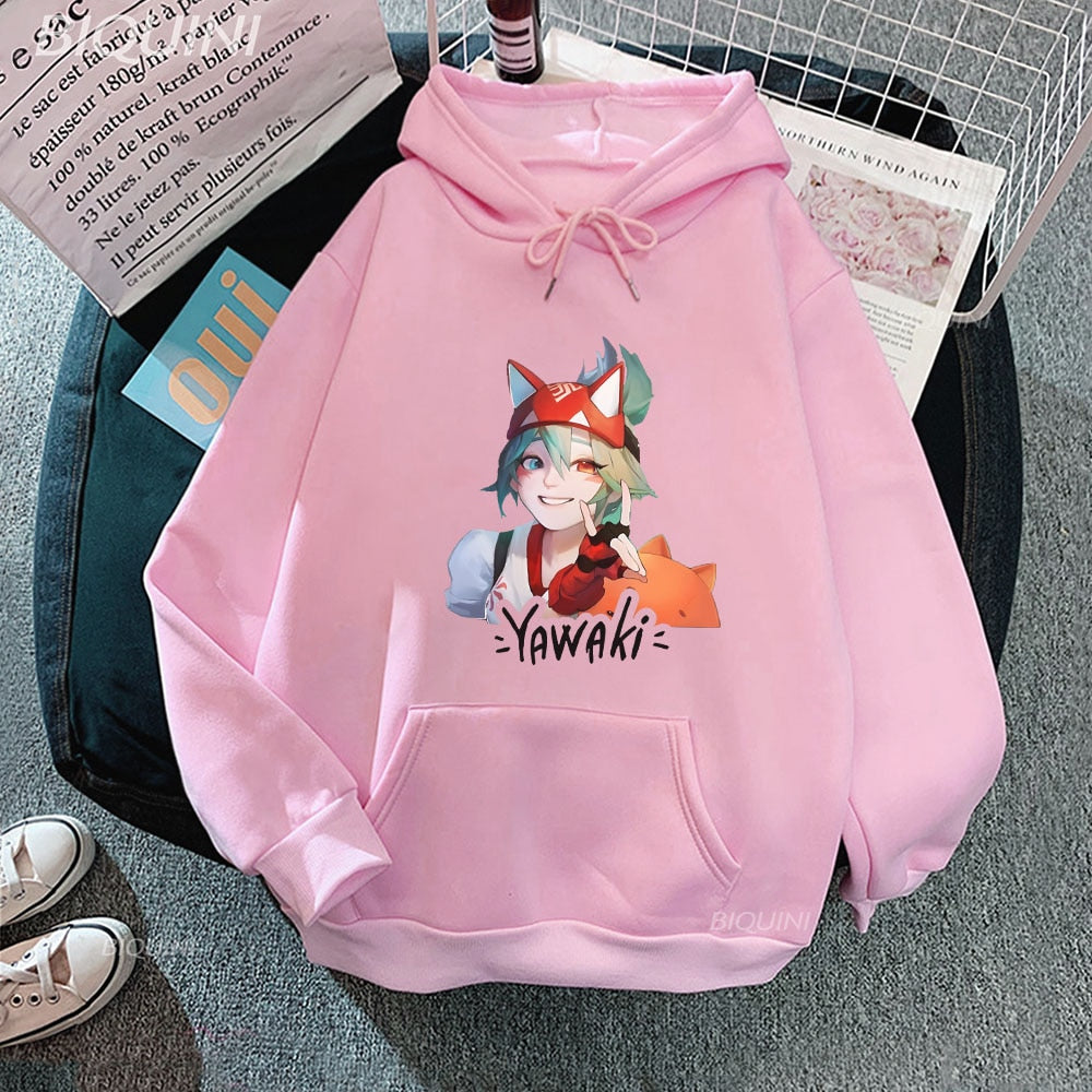 Anime Overwatch 2 Hoddies Kiriko Printing Hoddie Men Women Funny Jacket Sweatshirt Winter Autumn Fashion Long Slevees Clothing