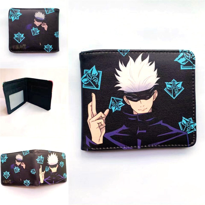 Anime Jujutsu Kaisen Wallet Fashion PU Leather Purse Itadori Yuji Fushiguro Megumi Cosplay Short Wallets Gift