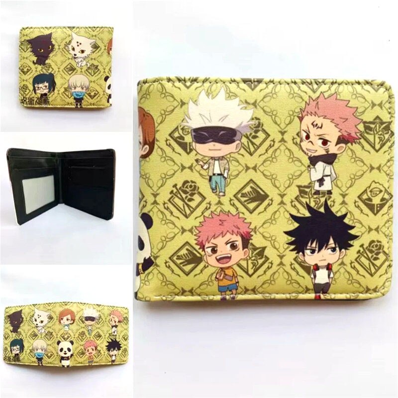 Anime Jujutsu Kaisen Wallet Fashion PU Leather Purse Itadori Yuji Fushiguro Megumi Cosplay Short Wallets Gift