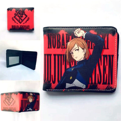 Anime Jujutsu Kaisen Wallet Fashion PU Leather Purse Itadori Yuji Fushiguro Megumi Cosplay Short Wallets Gift