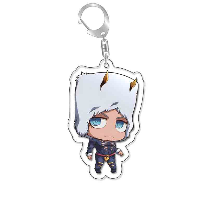 Anime Keychain JoJos Bizarre Adventure Man Key Chain for Women Accessories Cute Bag Pendant Key Ring Acrylic Cartoon Friends Gift