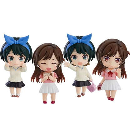 4Pcs/1Set Anime Rent Girlfriend Sarashina Ruka Ichinose Chizuru Action Figure 10cm Q Version Standing Model Kid Toys Doll Gift