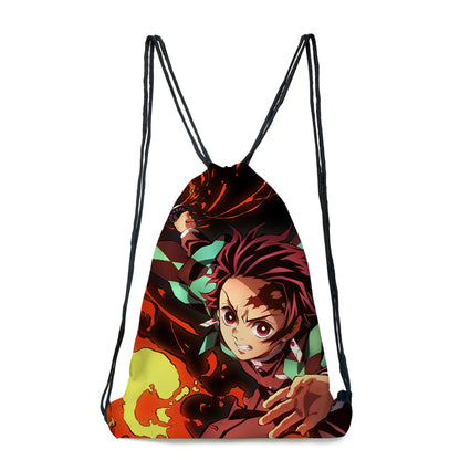 Japan Anime Kimetsu No Yaiba Demon Slayer Kamado Tanjirou Agatsuma Zenitsu Tomioka Giyuu Bunchy pocket Bag