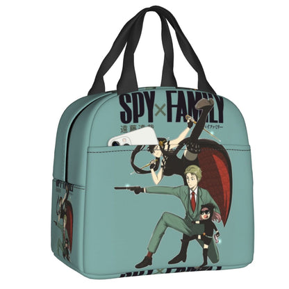 Spy X Family Anya Bond Cartoon Anime Resuable Lunch Boxes Multifunction Cooler Thermal Food Insulated Lunch Bag School Children