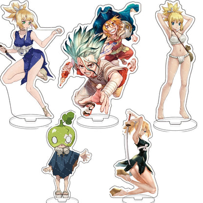 Anime Game Dr. Stone Acrylic Stand Action Figure Toy Ishigami Senkuu PVC Desktop Stand Model Toys Gift Cosply Beauty Collection