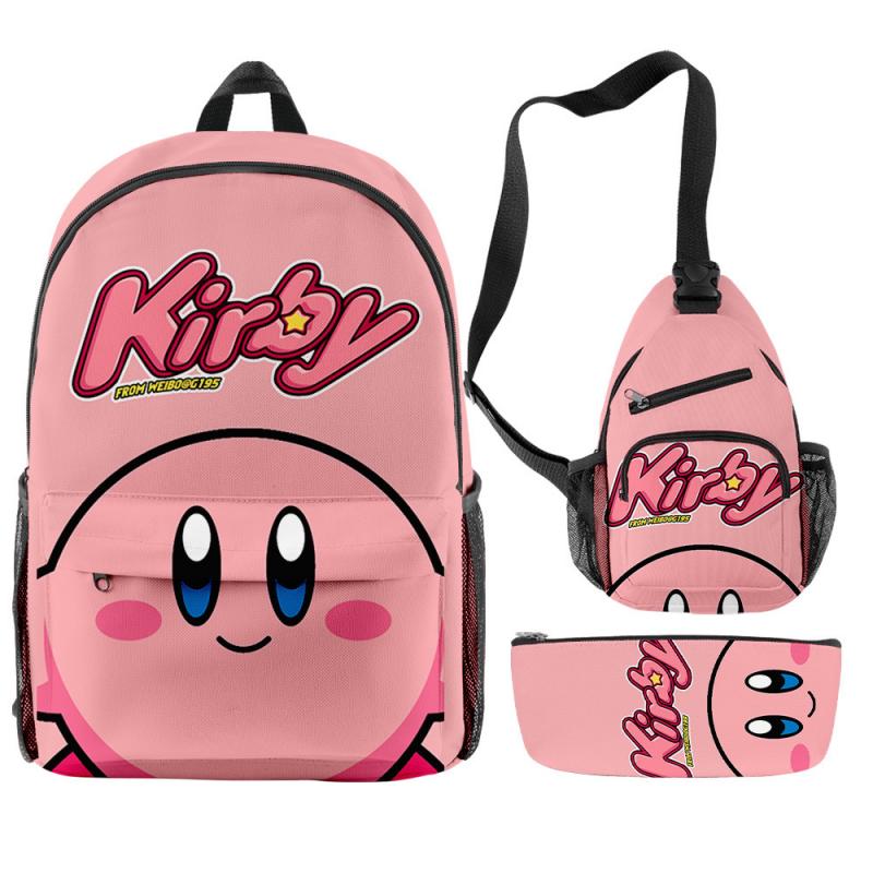 2023 NEW Anime Star Kabi Kirby Coin Purse 3D Children School Bags Kids Backpacks Kindergarten Chest Bag Crossbody Backpack