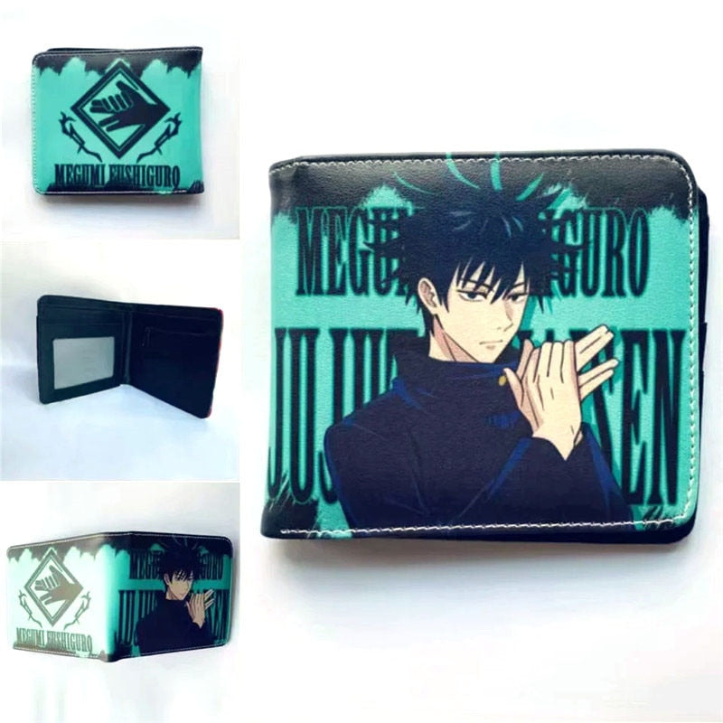 Anime Jujutsu Kaisen Wallet Fashion PU Leather Purse Itadori Yuji Fushiguro Megumi Cosplay Short Wallets Gift