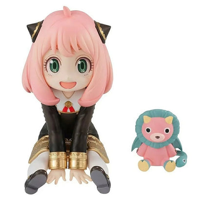 18CM Anya Forger PVC Replaceable Head Mini Spy X Family Figures Loid Forger Yor Forger Figurine Manga Doll Cute Toys