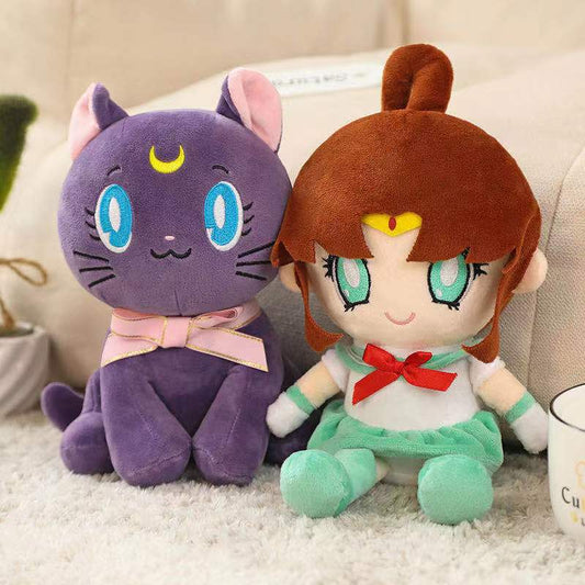 Cute Plush Toy Goddess Doll Animation Surrounding Beautiful Girl Warrior Doll Plush Toy Moon Wild Cat Water Ice Moon