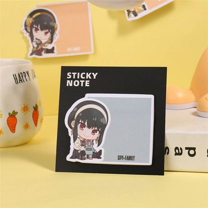 30 Sheets Anime Spy X Family Sticky Note Leave Message Memo Pad Stickers Tearable Memo Pads Notes Index Flags Tab Stationery