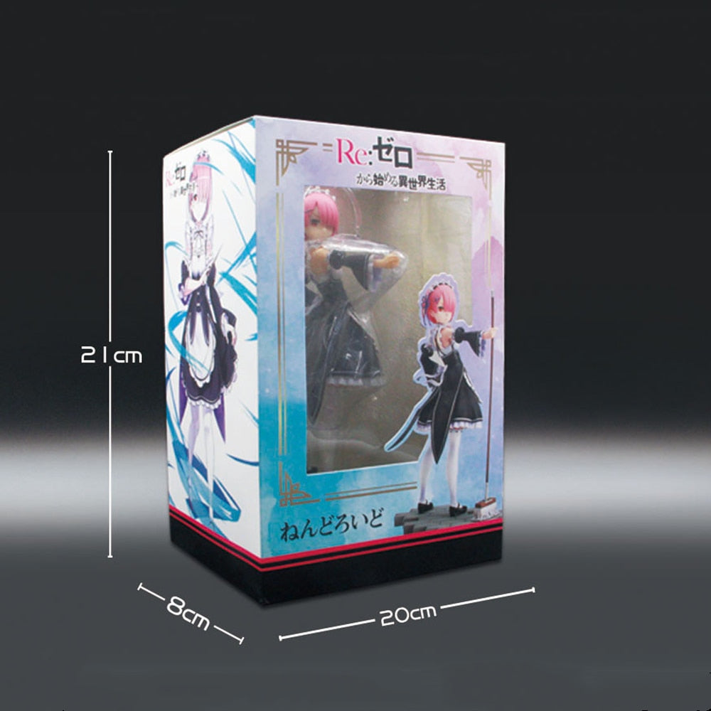 25cm Re: ZERO Starting Life in Another World Anime Figure Rem & Ram Twins Action Figure Rem/Ram Figure Collection Model Doll Toys