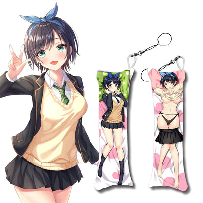 Rent A Girlfriend Mini Pillow Small Body Pillow Pendant Sarashina Ruka Dakimakura Cartoon Game Keychain