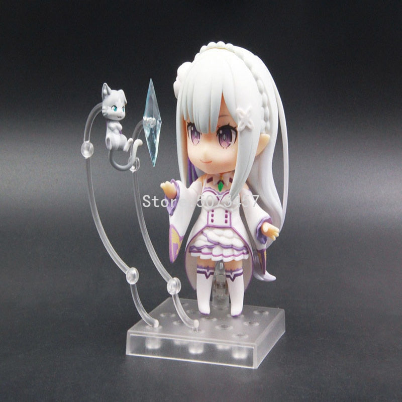 10cm Re: Zero in a Different World From Zero Anime Figure Emilia Action Figure 663# Rem Ram Figurine Collectible Model Doll Toys