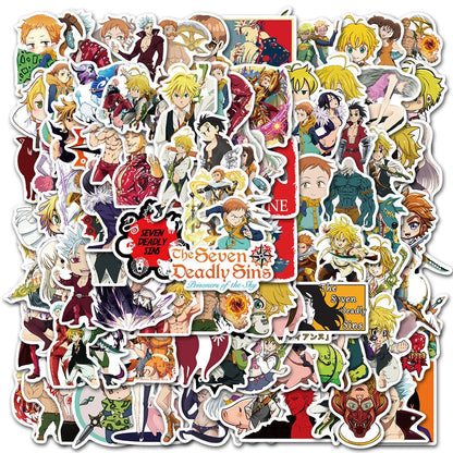 100pcs Varied Anime Stickers Attack on Titan / Spirited Away / Tokyo Avengers / Dragon Ball / Naruto Sticker Cute Sticker Pack