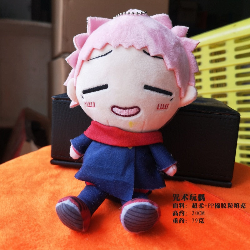 10cm Anime Jujutsu Kaisen Gojo Satoru Fushiguro Megumi Itadori Yuji Plush Soft Stuffed Toys Dolls Pendant Keychain Kids Gift