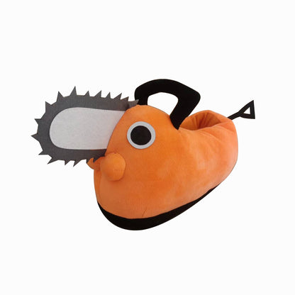 New Pochita Plush Slipper Chainsaw Chain Saw Man Cosplay Orange Dog Slipper Japan Anime Stranger Plushie Slipper Christmas Gift