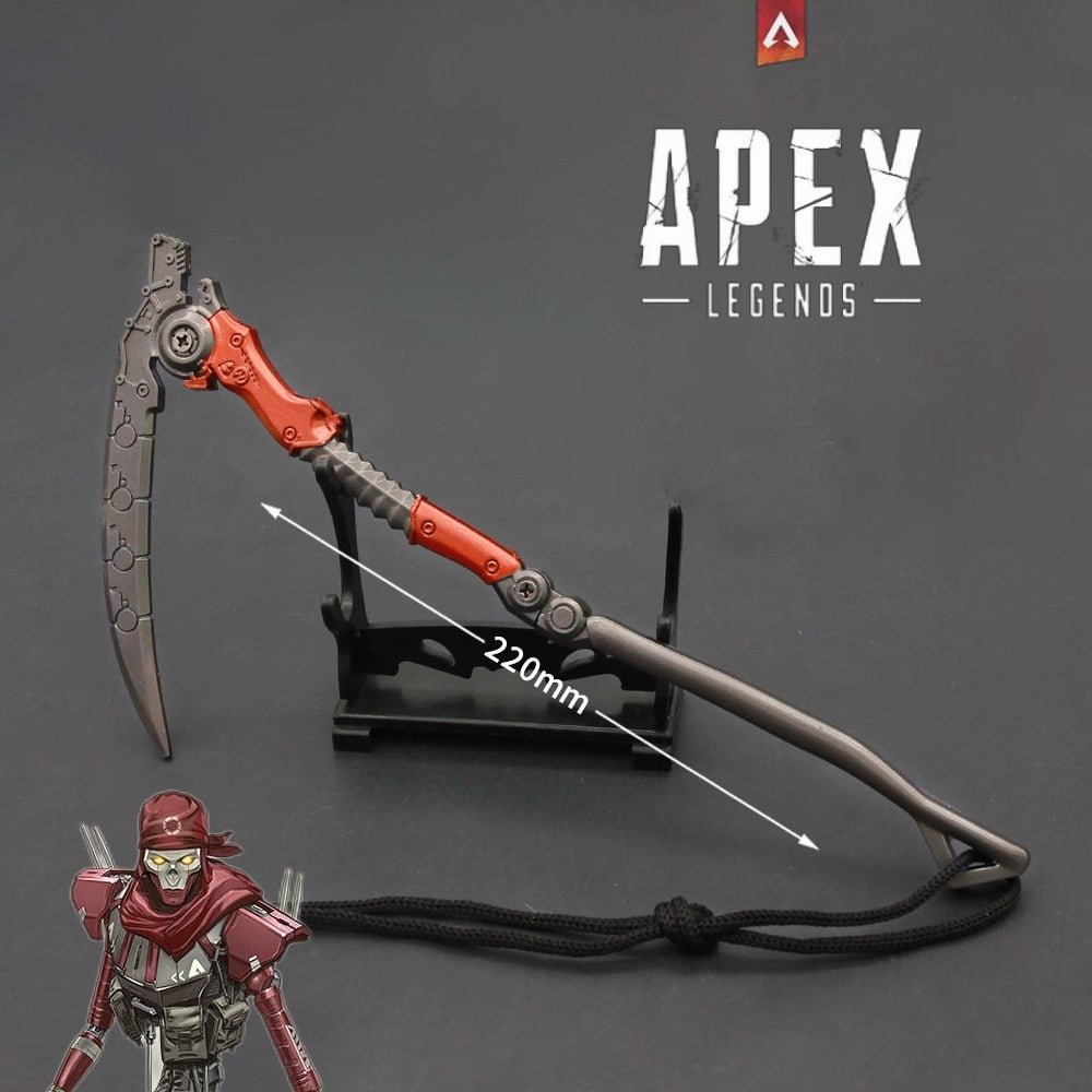 20pcs Apex Legends Heirloom Octane Game Keychain Weapon Butterfly Knife Biwon Blade Legacy Spear Kunai Raven Bite Model Kid Toys