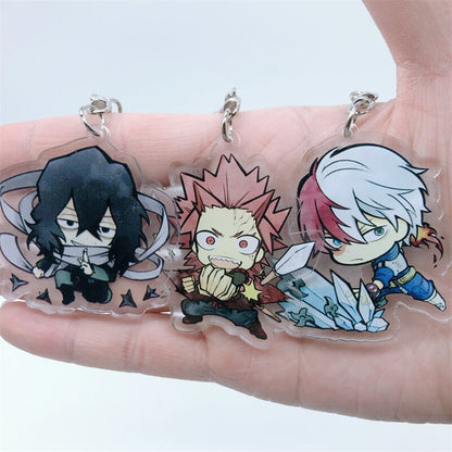 Anime My Hero Academia Cosplay Keychain Accessories Kirishima Eijiro Eraser Head Key Chain Pendant Cartoon Badge