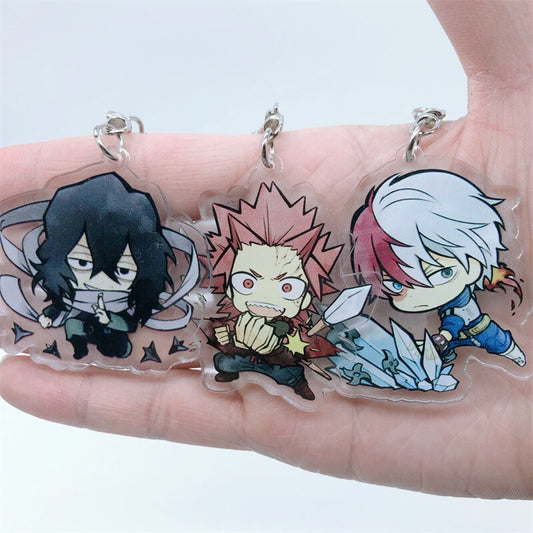 Anime My Hero Academia Cosplay Keychain Accessories Kirishima Eijiro Eraser Head Key Chain Pendant Cartoon Badge