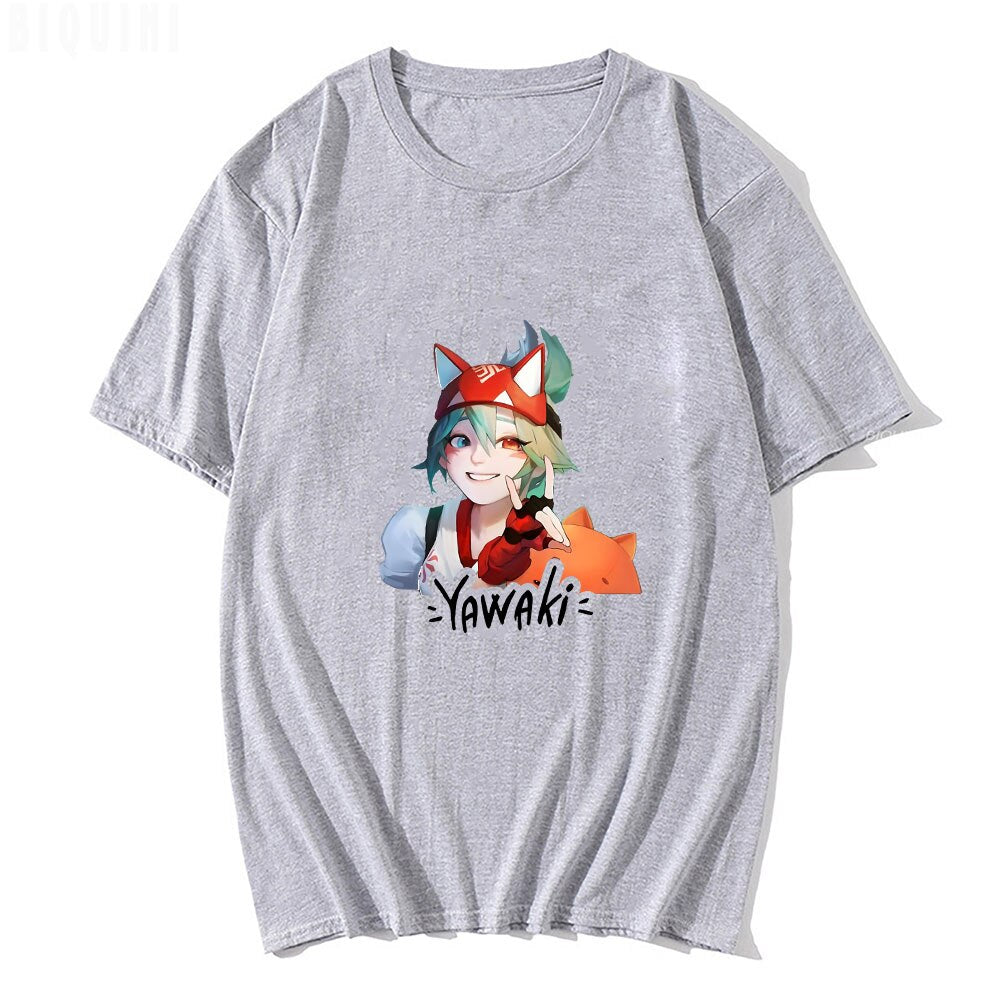 Overwatch 2 Kiriko T-shirt Casual Hip Hop Cartoon Korean Printed Tshirt Harajuku Cotton Woman Summer Funny Short Sleeve T Shirt