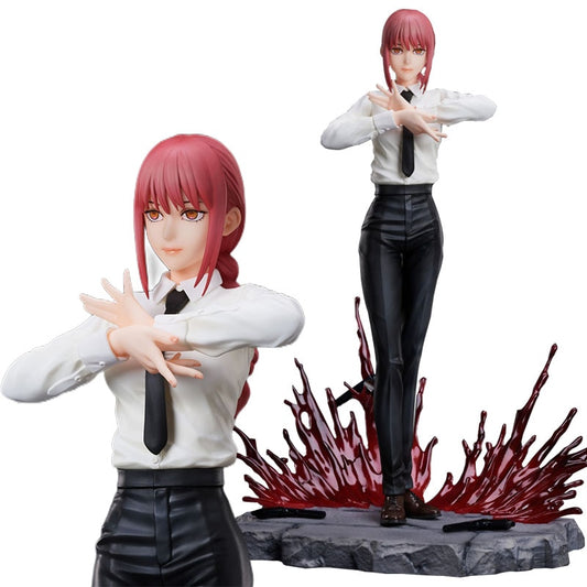 18cm Anime Makima Figure Power Chainsaw Man Action Figure Pochita Figure Scene Ornament Denji Model Doll  Makima Toys PVC