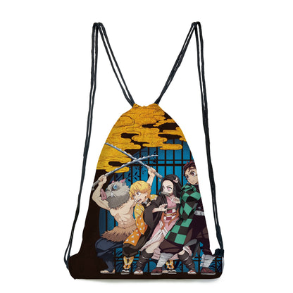 Japan Anime Kimetsu No Yaiba Demon Slayer Kamado Tanjirou Agatsuma Zenitsu Tomioka Giyuu Bunchy pocket Bag