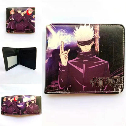 Anime Jujutsu Kaisen Wallet Fashion PU Leather Purse Itadori Yuji Fushiguro Megumi Cosplay Short Wallets Gift