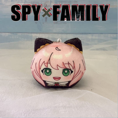 Spy X Family Plush Key Chain Anime Keychain Kawaii Girl Anya Cartoon Plush Pendant Bag Car Decorate Toys Birthday Christmasgifts