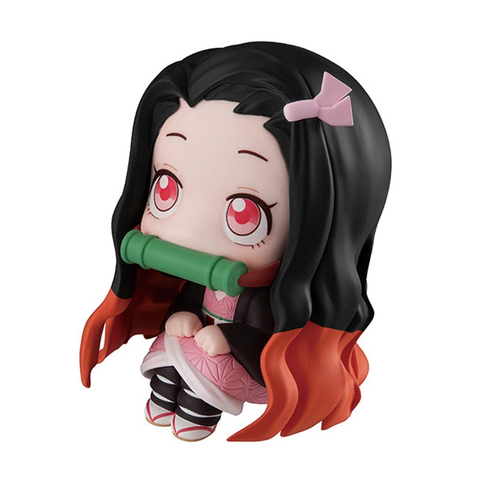 Anime Demon Slayer Figure 7cm Nezuko Tanjirou Zenitsu Inosuke Kyoujurou Kanawo Kawaii Toy Q Figural PVC Model Gift