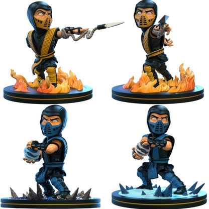 QMx Quantum Mechanix Mortal Kombat Scorpion Sub-Zero  Q-Fig 4 inches Toy Gift Collection Hobby