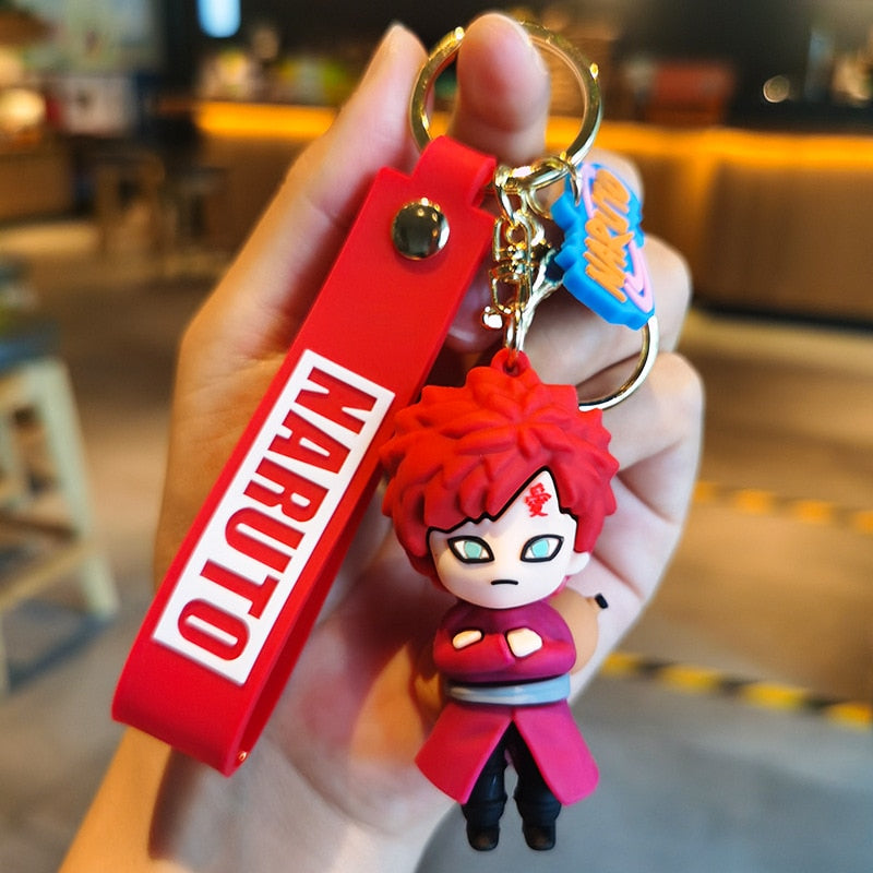 Cartoon Anime Naruto Action Figures Keychains  Sasuke Kakashi Key Pendant Cartoon Bag Pendant Doll Keychain