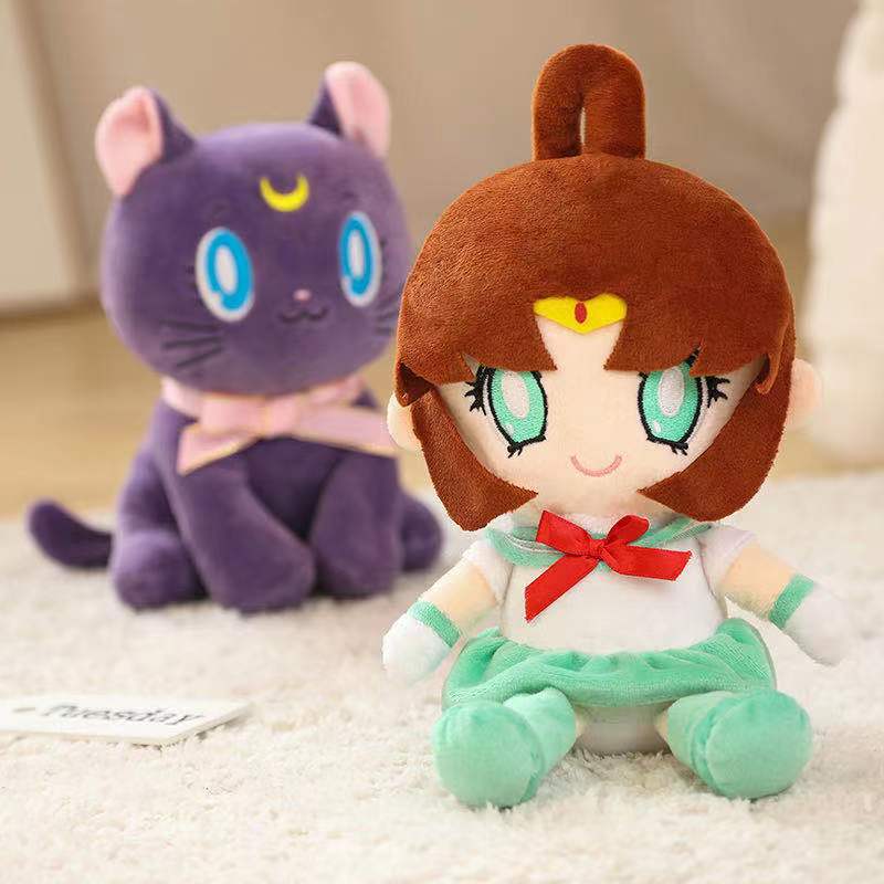 Cute Plush Toy Goddess Doll Animation Surrounding Beautiful Girl Warrior Doll Plush Toy Moon Wild Cat Water Ice Moon