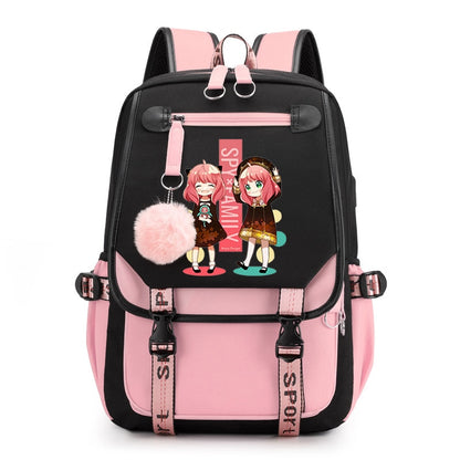 Spy X Family Anya Forger Anime Primary School Backpacks Waterproof Children School Bags Girls Travel Backpack SchoolBag Mochila