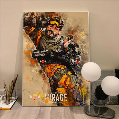 Apex Legends Game Anime Posters Kraft Paper Sticker DIY Room Bar Cafe Nordic Home Decor