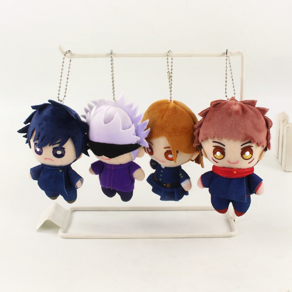 10cm Anime Jujutsu Kaisen Gojo Satoru Fushiguro Megumi Itadori Yuji Plush Soft Stuffed Toys Dolls Pendant Keychain Kids Gift