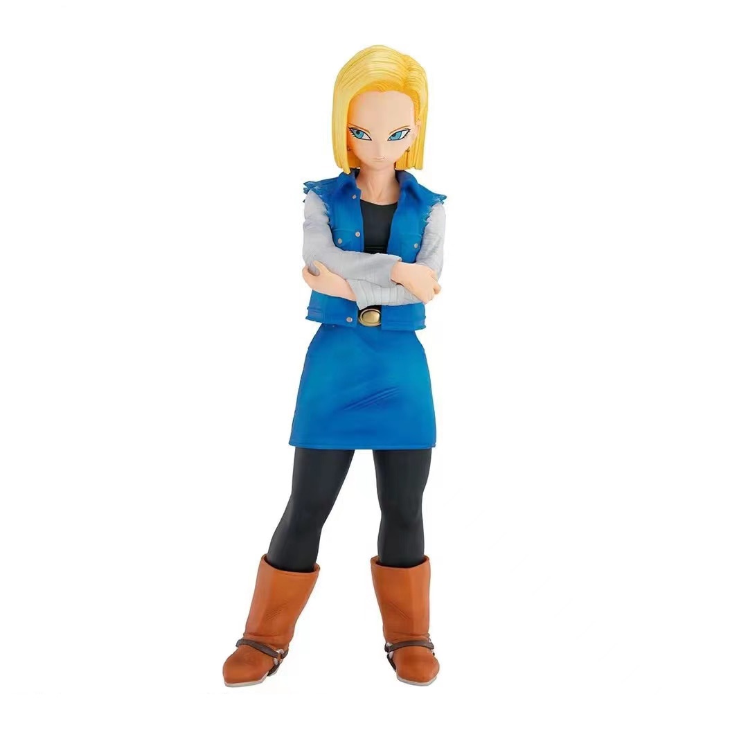 24CM Anime Dragon Ball Z Android 17 18 Figure Android 18 PVC Action Figures Collection Model Toys for Children Christmas Gifts