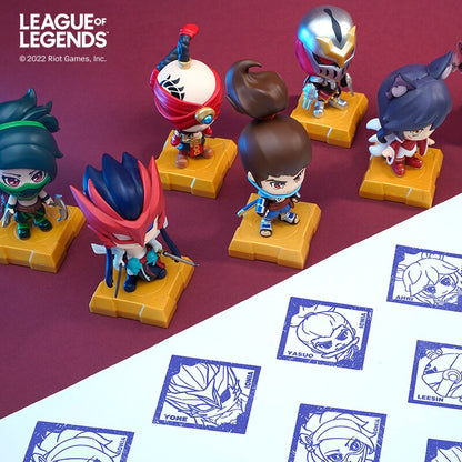 Blind Box Original League of Legends Ahri Yasuo Irelia Akali Yone Lee Sin Anime Figures Seal Toy Guess Bag Doll Model Girls Gifs