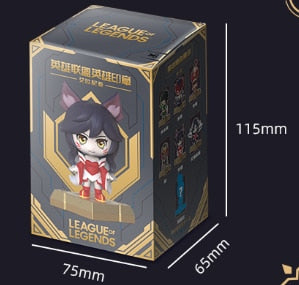 Blind Box Original League of Legends Ahri Yasuo Irelia Akali Yone Lee Sin Anime Figures Seal Toy Guess Bag Doll Model Girls Gifs